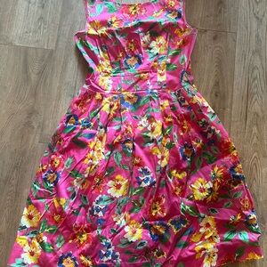 Kate Spade Pink Sleeveless Square Neck Sundress